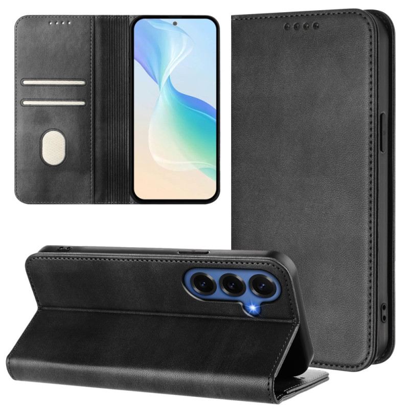 Fliptok Samsung Galaxy S26 Plus Texturált Rfid Védelem Retró