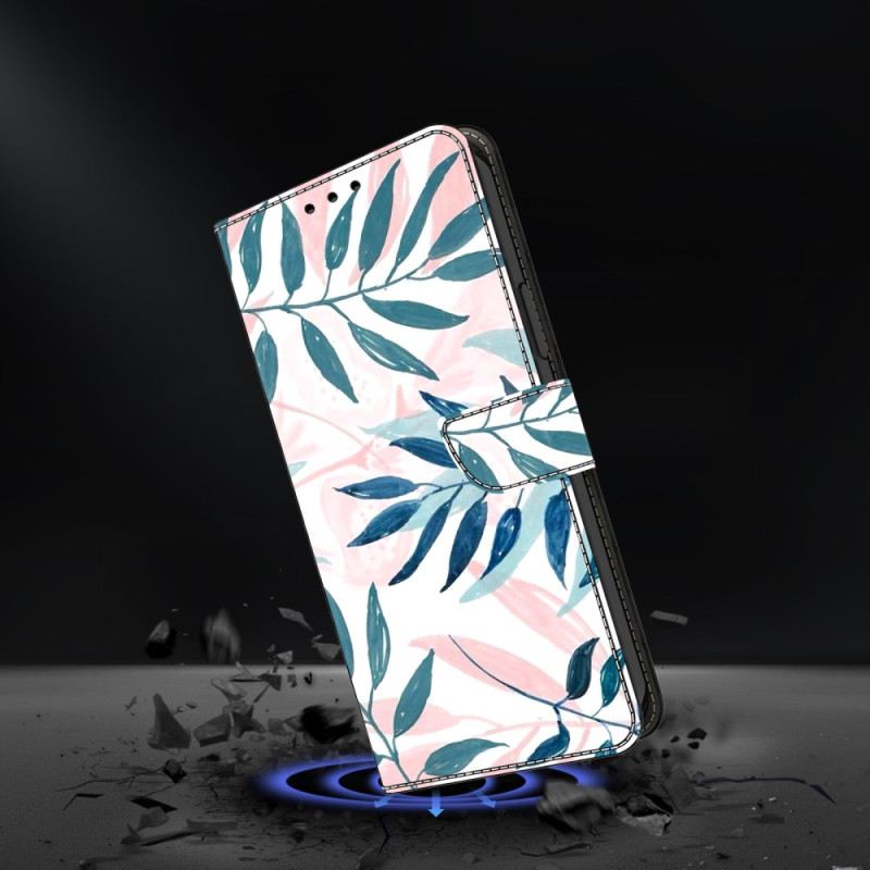 Kinyitható Bőrtok Samsung Galaxy S26 Plus Akvarell Levelek