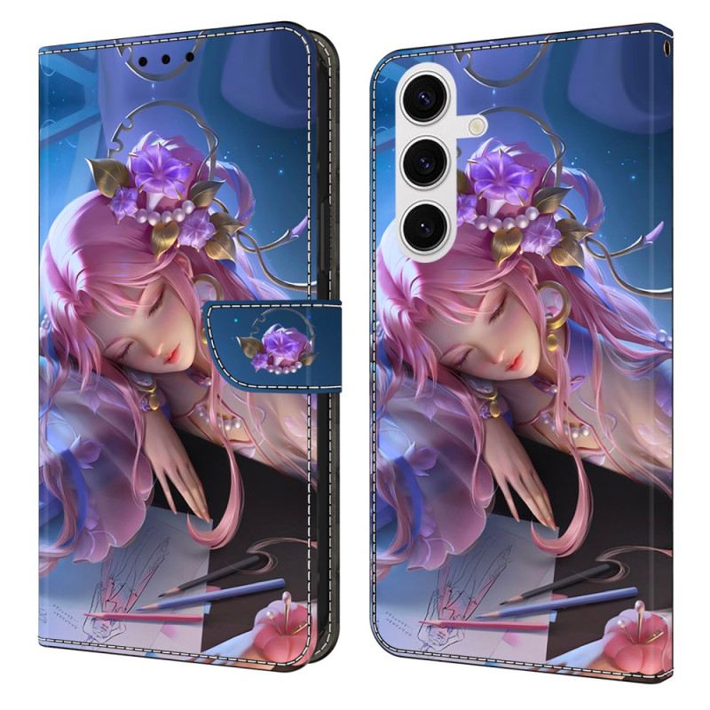 Kinyitható Bőrtok Samsung Galaxy S26 Plus Csipkerózsika