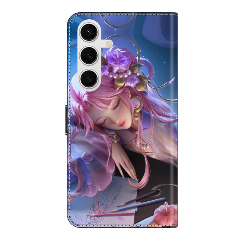 Kinyitható Bőrtok Samsung Galaxy S26 Plus Csipkerózsika