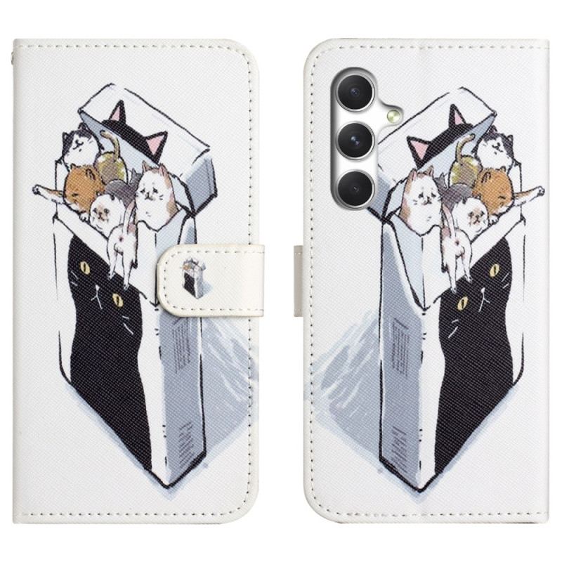 Kinyitható Tokok Samsung Galaxy S26 Plus Macskák A Dobozban