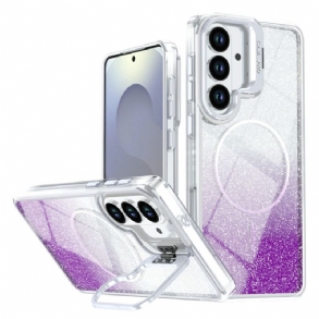 Tok Samsung Galaxy S26 Plus Mágneses Színátmenetes Csillámpor És Hátlap