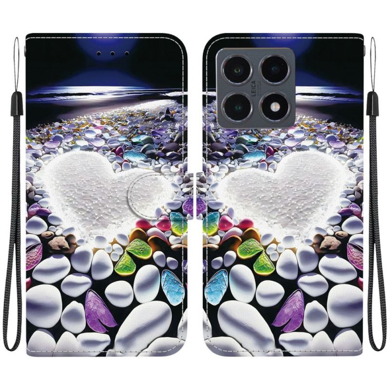 Bőrtok Xiaomi 15t Fehér Szív