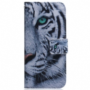 Bőrtok Xiaomi 15t Fehér Tigris