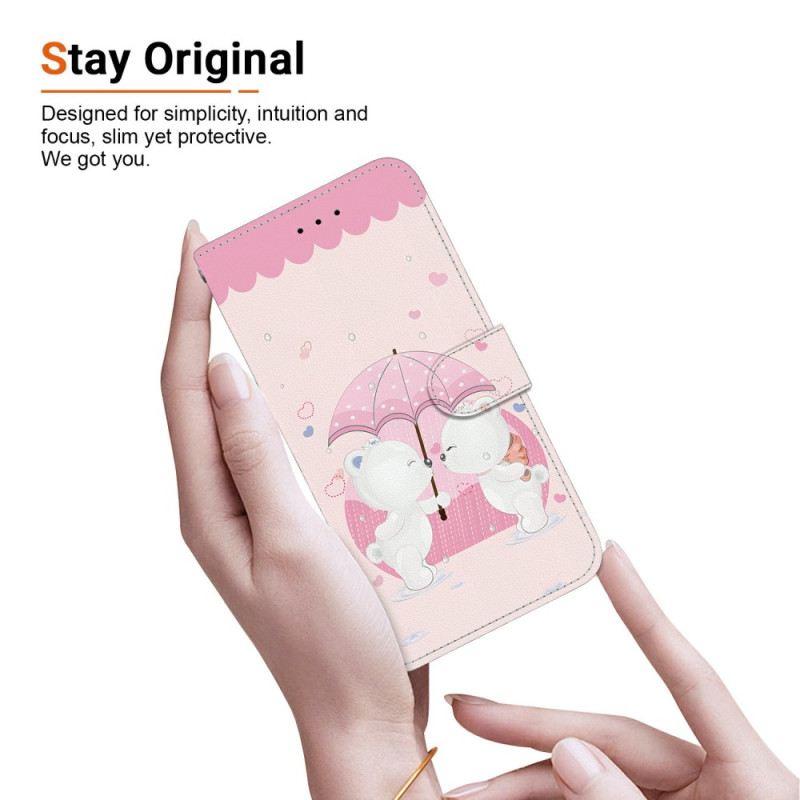 Bőrtok Xiaomi 15t Két Plüssmackó