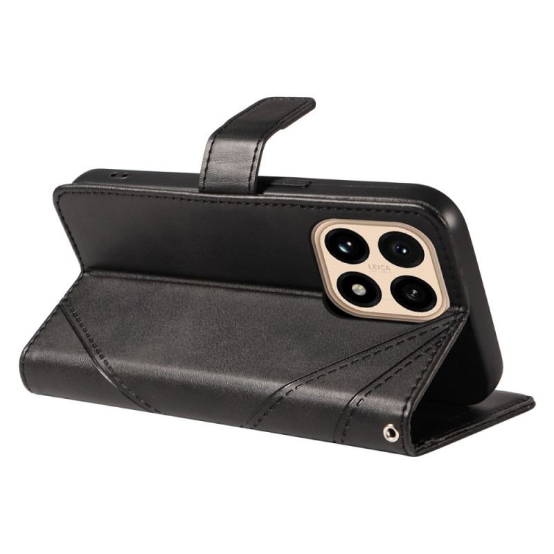 Bőrtok Xiaomi 15t Kéttónusú És Vonalakos