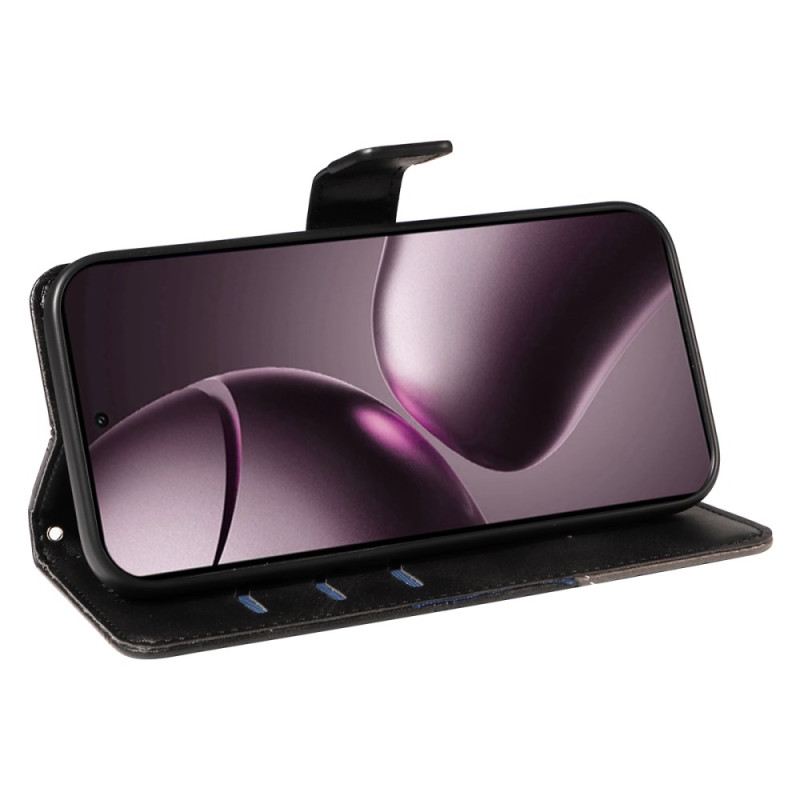 Bőrtok Xiaomi 15t Kéttónusú És Vonalakos