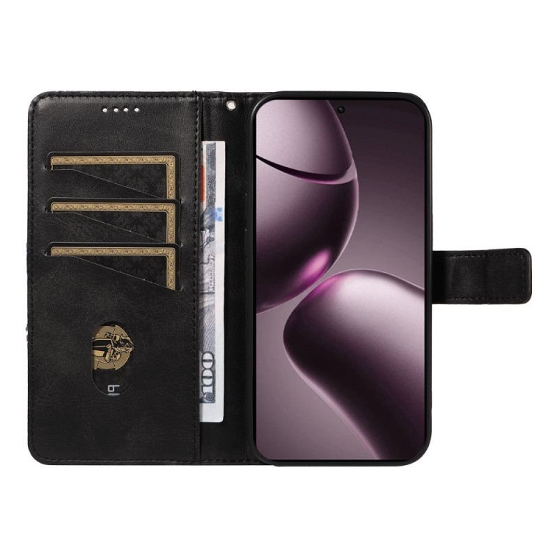 Bőrtok Xiaomi 15t Kéttónusú És Vonalakos