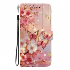 Bőrtok Xiaomi 15t Lámpáspillangók