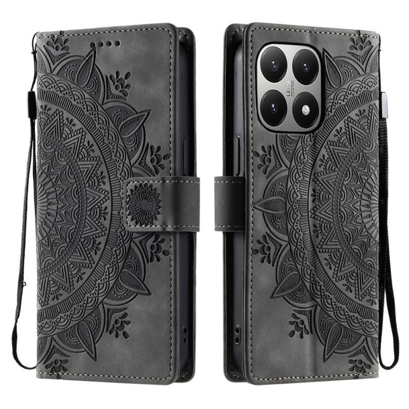 Bőrtok Xiaomi 15t Mandala Velúr Hatású