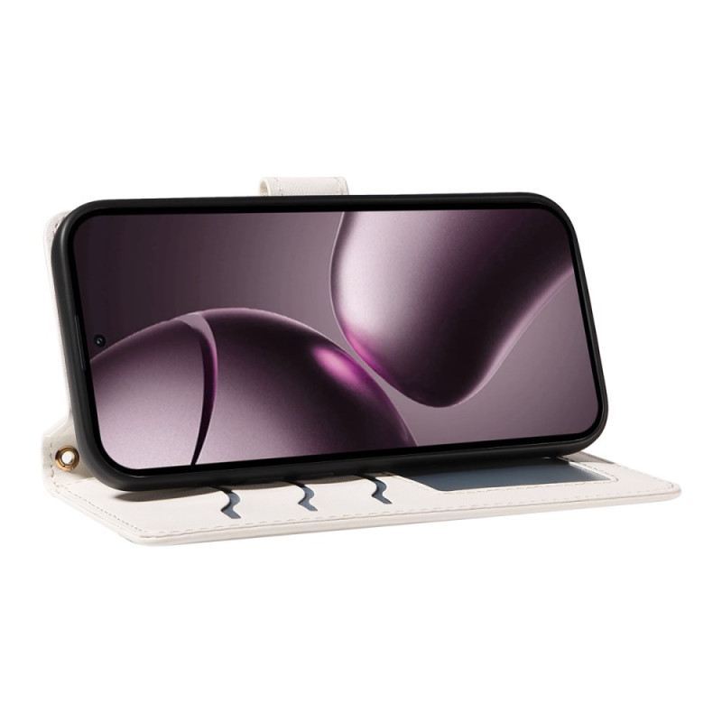 Bőrtok Xiaomi 15t Steppelt Pánttal És Vállpánttal