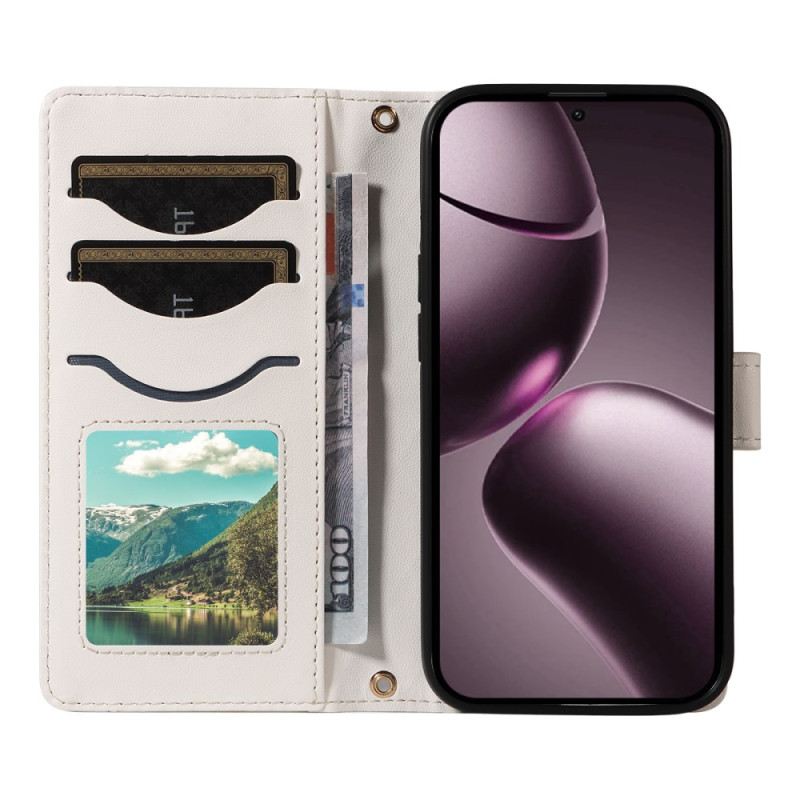 Bőrtok Xiaomi 15t Steppelt Pánttal És Vállpánttal