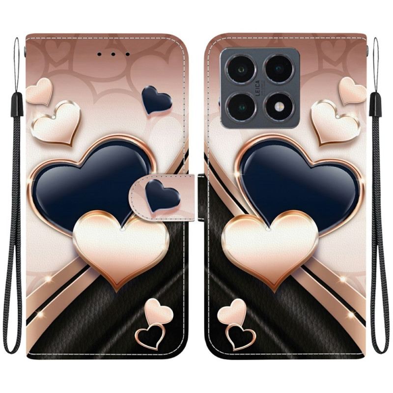 Bőrtok Xiaomi 15t Szívek