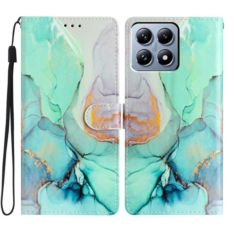 Bőrtok Xiaomi 15t Zöld Márvány