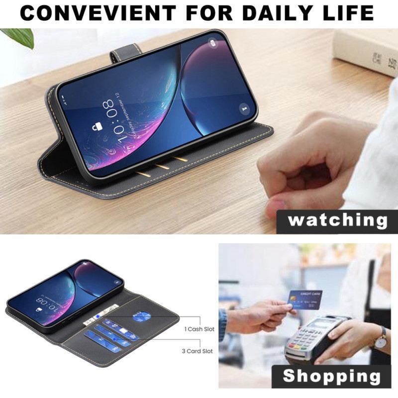 Fliptok Xiaomi 15t Bőrhatású Binfen Szín