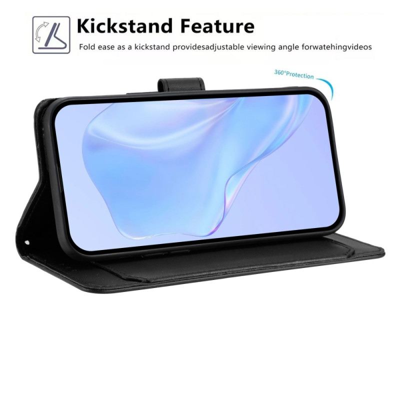 Fliptok Xiaomi 15t Egyszínű Bőrhatású