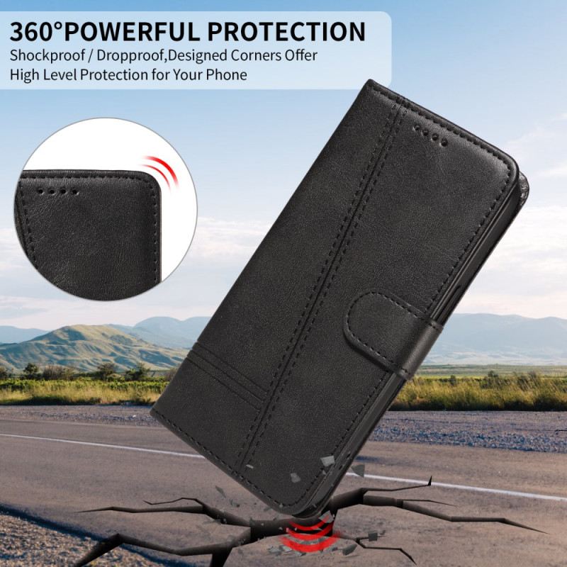 Kinyitható Bőrtok Xiaomi 15t T-vonalak