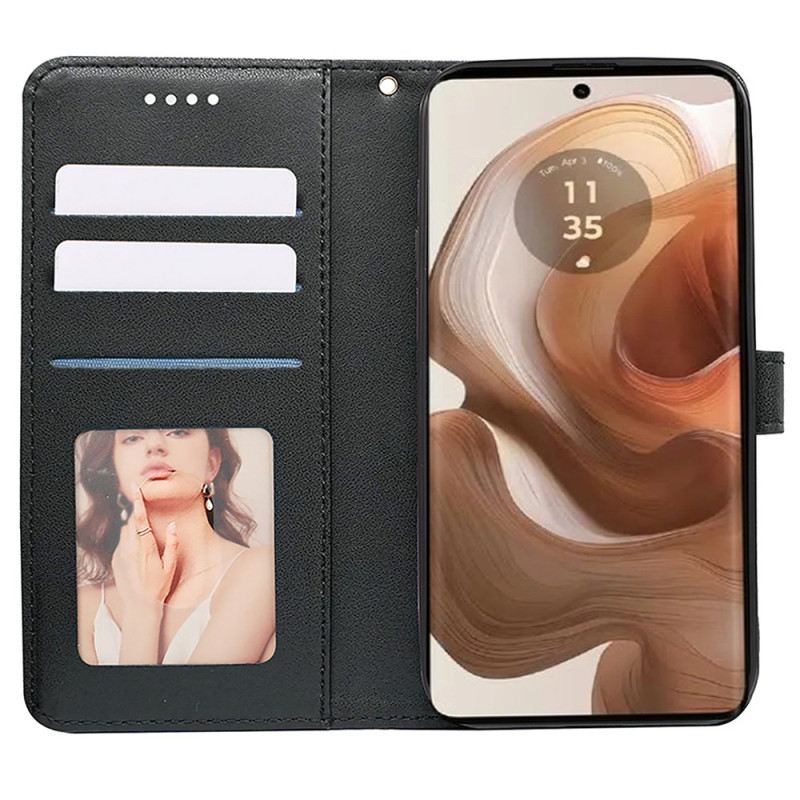 Bőrtok Motorola Edge 50 Ultra Cubic Frieze