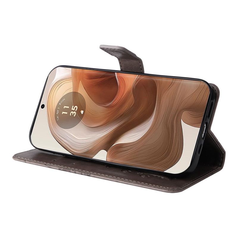 Bőrtok Motorola Edge 50 Ultra Óriáslepkék