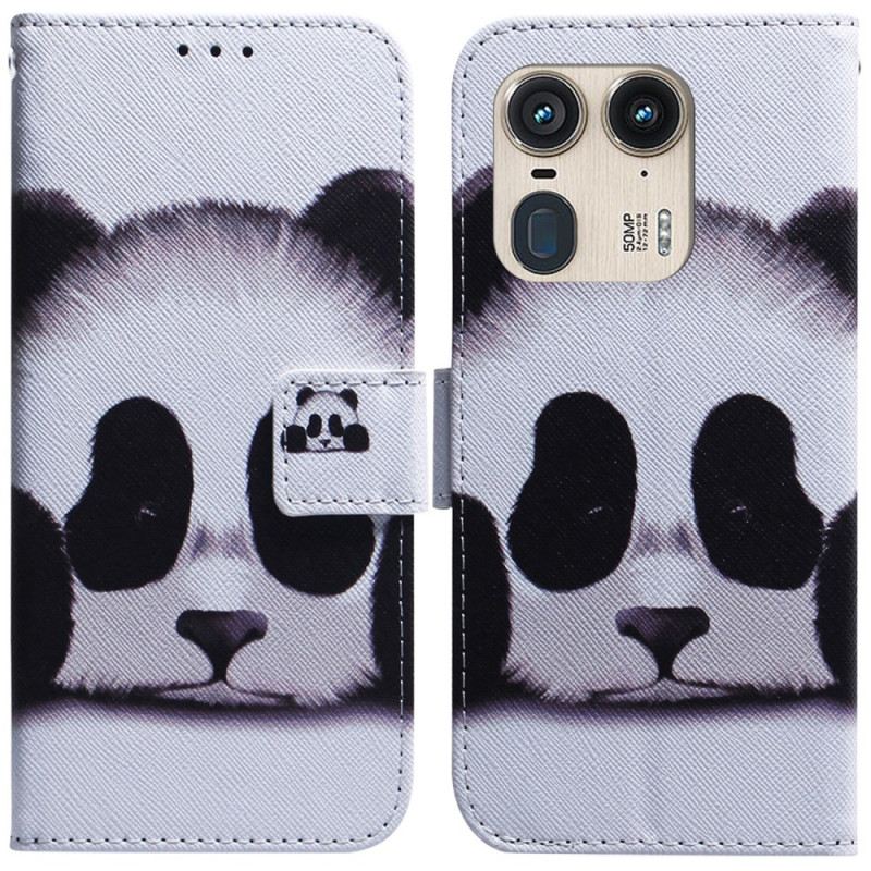 Bőrtok Motorola Edge 50 Ultra Panda