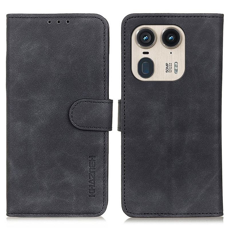 Bőrtok Motorola Edge 50 Ultra Retro Khazneh