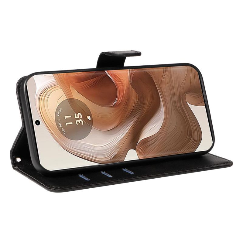 Bőrtok Motorola Edge 50 Ultra Sorok