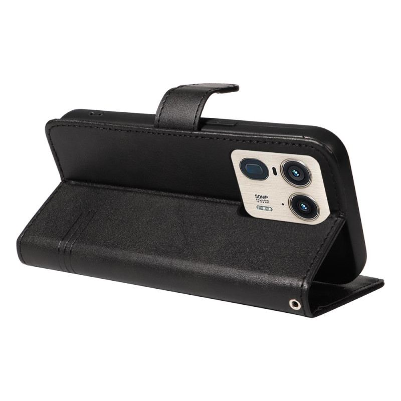 Bőrtok Motorola Edge 50 Ultra Sorok