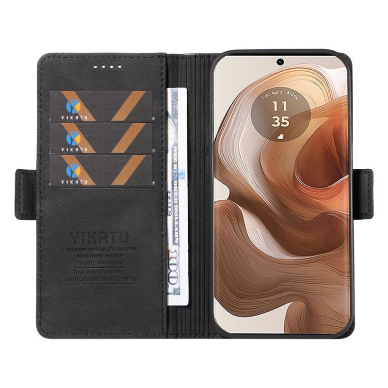 Bőrtok Motorola Edge 50 Ultra Yikatu Velúr Hatás