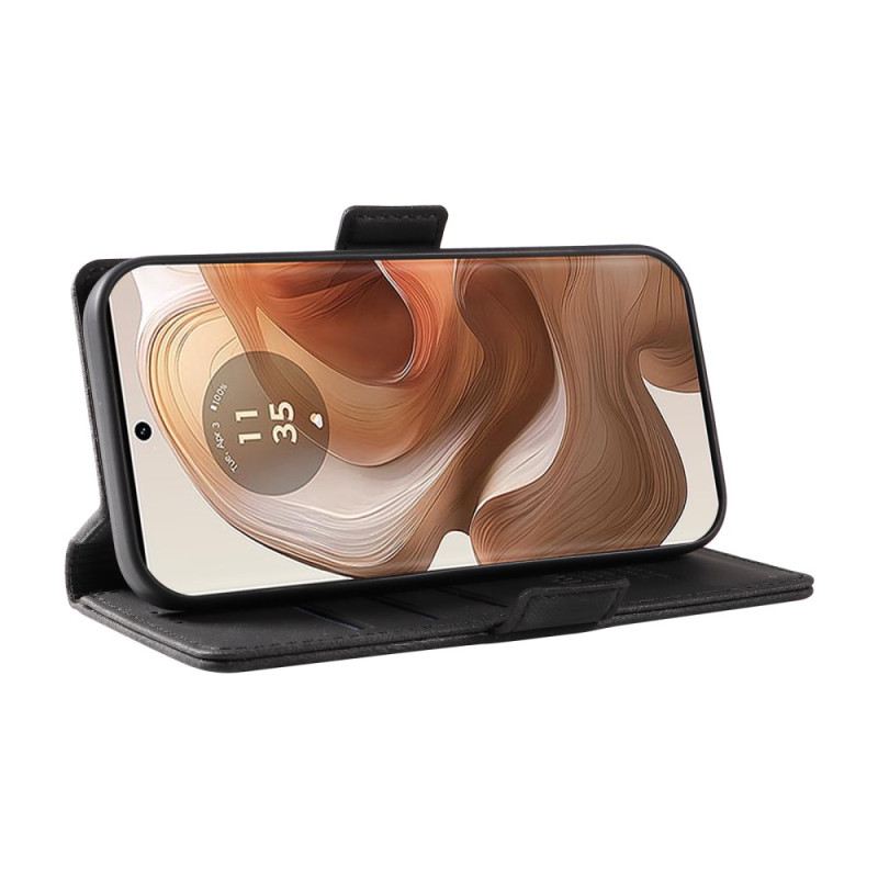 Bőrtok Motorola Edge 50 Ultra Yikatu Velúr Hatás