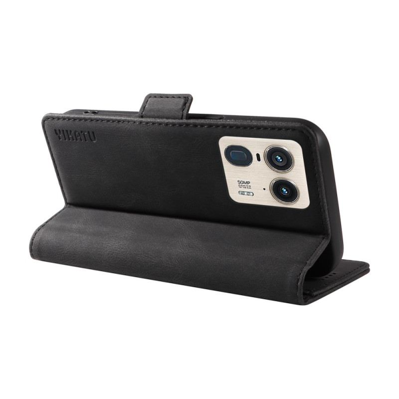 Bőrtok Motorola Edge 50 Ultra Yikatu Velúr Hatás