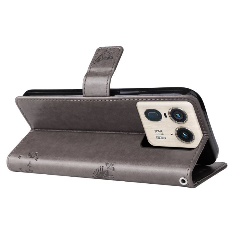 Bőrtok Motorola Edge 50 Ultra Zsinórfa