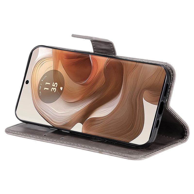 Bőrtok Motorola Edge 50 Ultra Zsinórfa