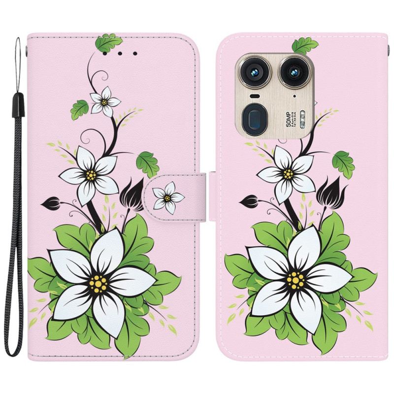 Fliptok Motorola Edge 50 Ultra Liliom Szíjban