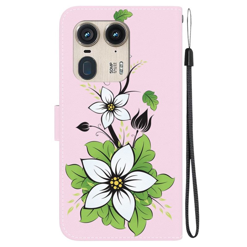 Fliptok Motorola Edge 50 Ultra Liliom Szíjban