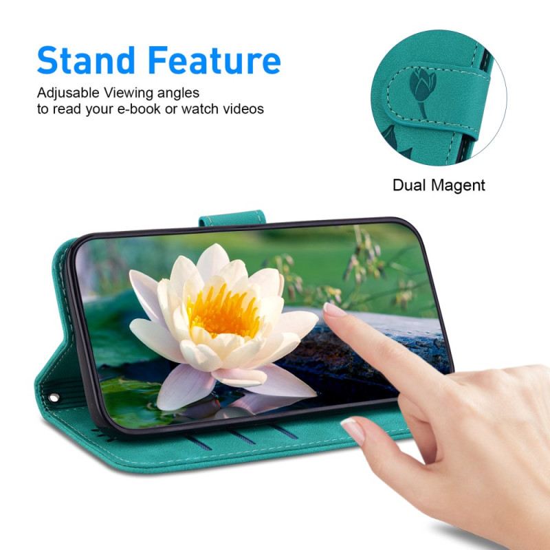 Fliptok Motorola Edge 50 Ultra Lótuszminta