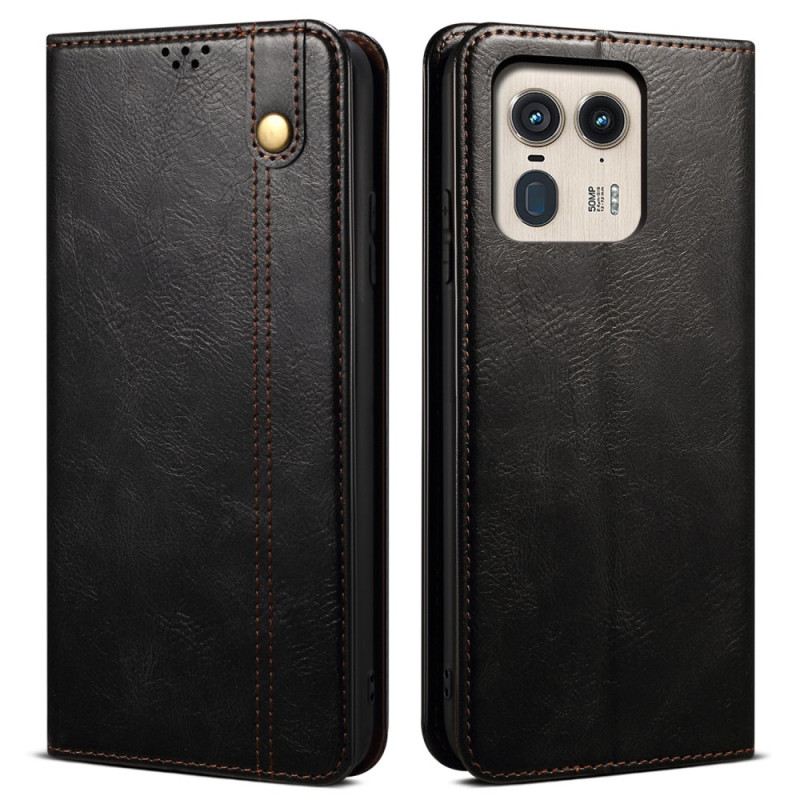 Fliptok Motorola Edge 50 Ultra Viaszított Műbőr