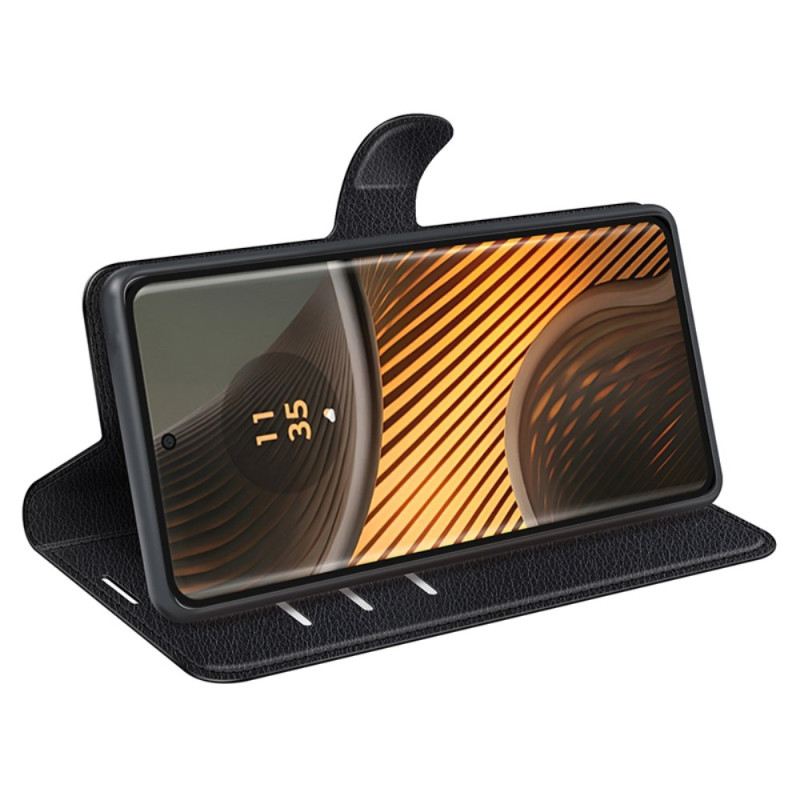 Kinyitható Bőrtok Motorola Edge 50 Ultra Licsi Műbőr