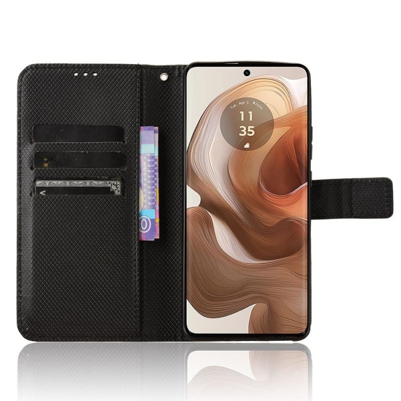 Kinyitható Bőrtok Motorola Edge 50 Ultra Szíjöltések