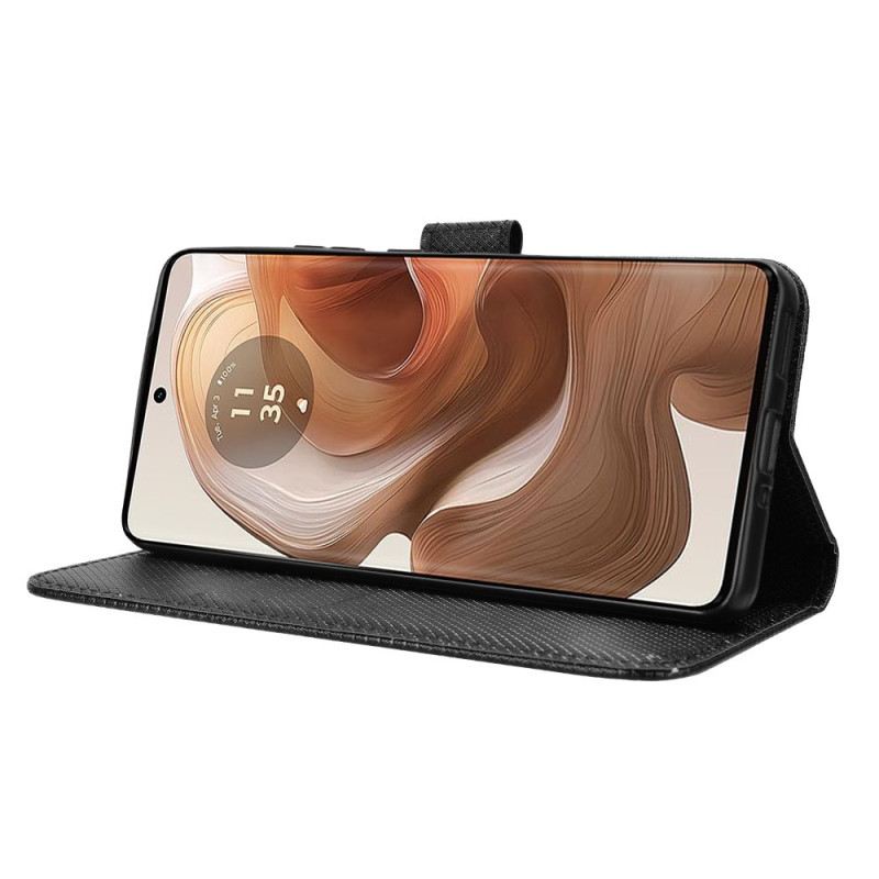 Kinyitható Bőrtok Motorola Edge 50 Ultra Szíjöltések