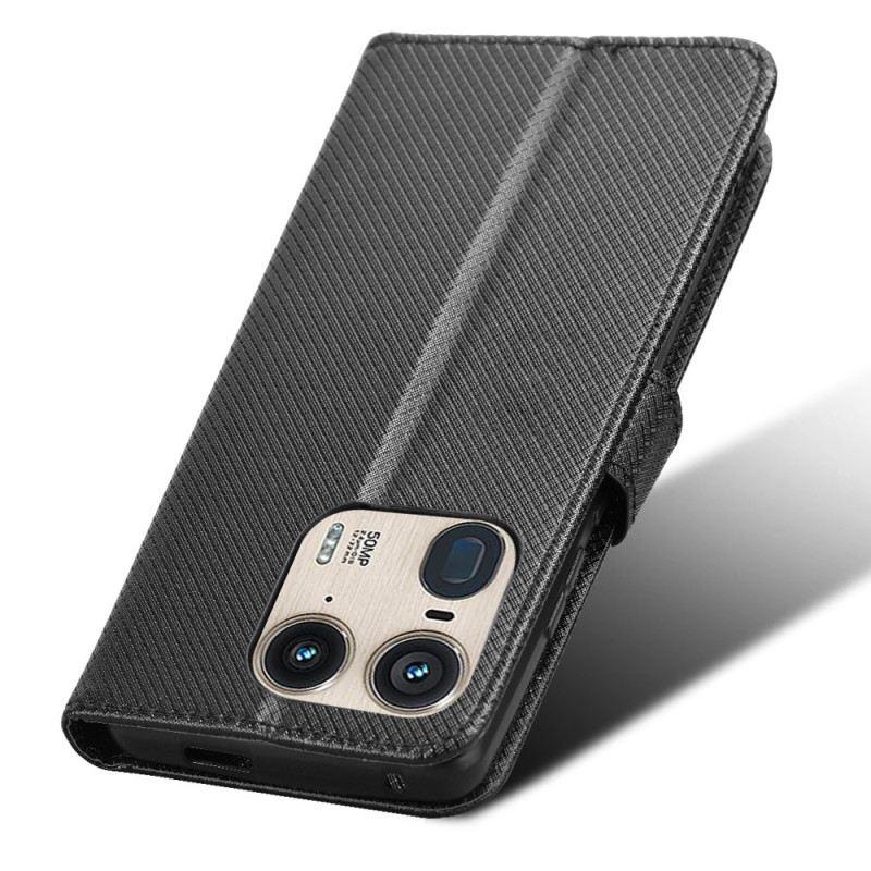 Kinyitható Bőrtok Motorola Edge 50 Ultra Szíjöltések