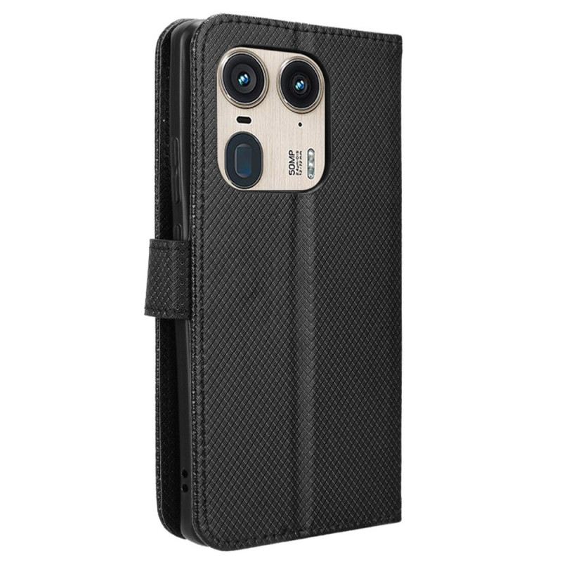 Kinyitható Bőrtok Motorola Edge 50 Ultra Szíjöltések