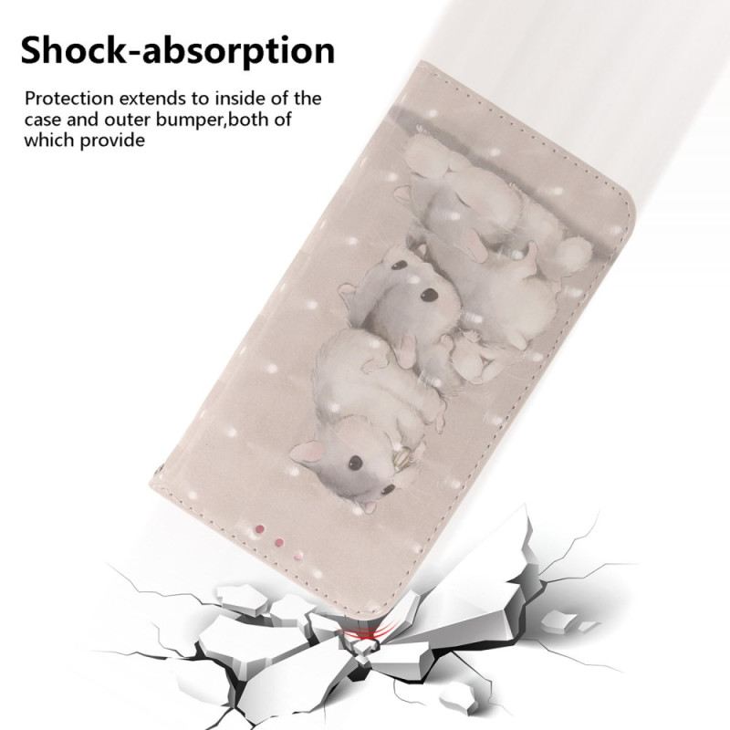 Kinyitható Tokok Motorola Edge 50 Ultra Szíjjal Ellátott Hörcsögök