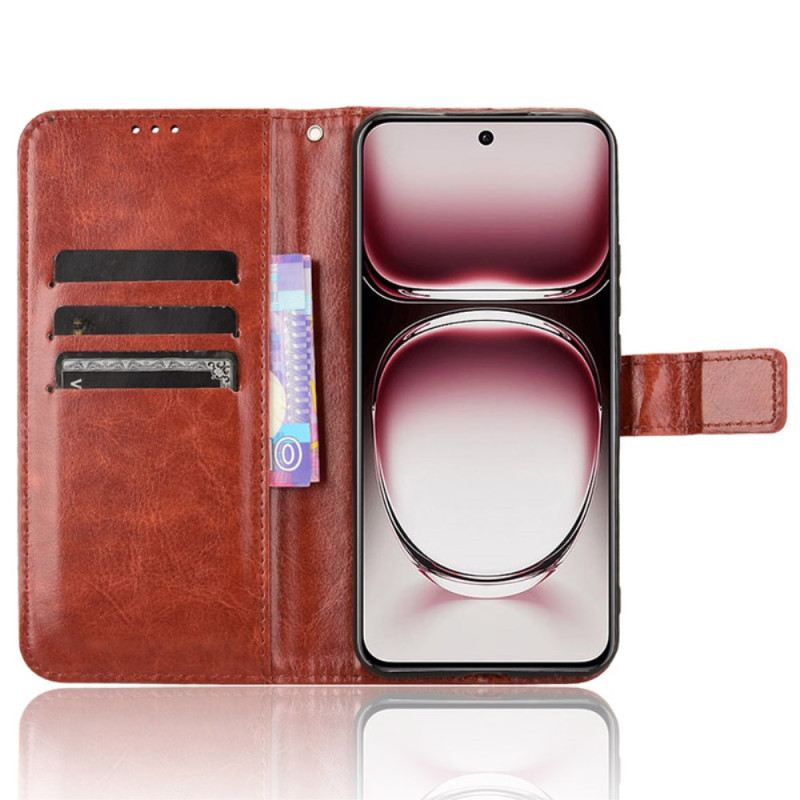 Bőrtok Oppo Reno 12 Pro 5g Ragyogó Műbőr Pánttal