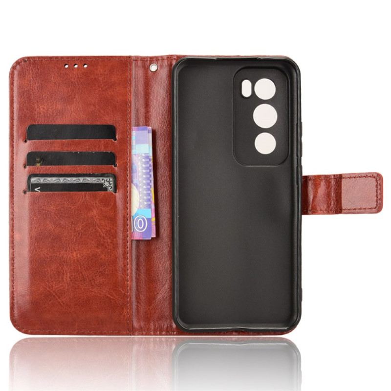Bőrtok Oppo Reno 12 Pro 5g Ragyogó Műbőr Pánttal