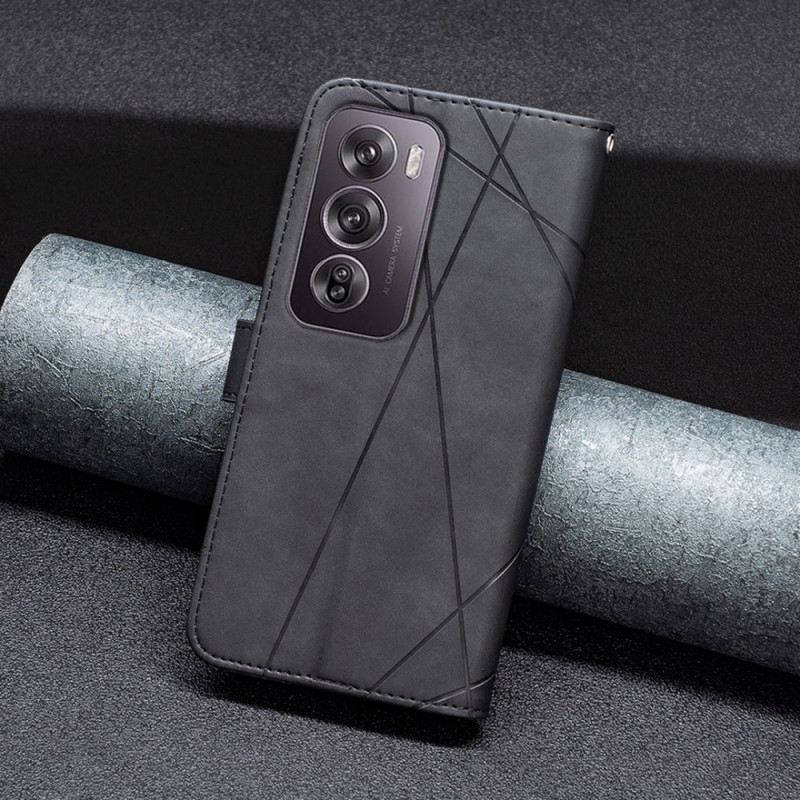 Kinyitható Tokok Oppo Reno 12 Pro 5g Geometrikus Kialakítás Binfen Szín
