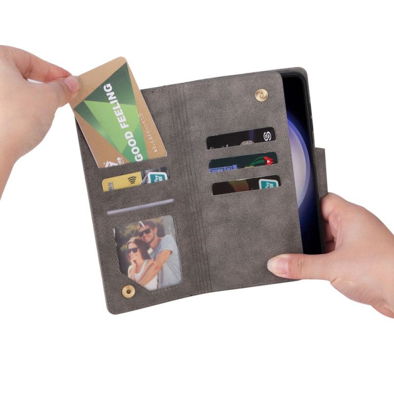 Bőrtok Samsung Galaxy S25 Fe Cipzáras Pénztárca