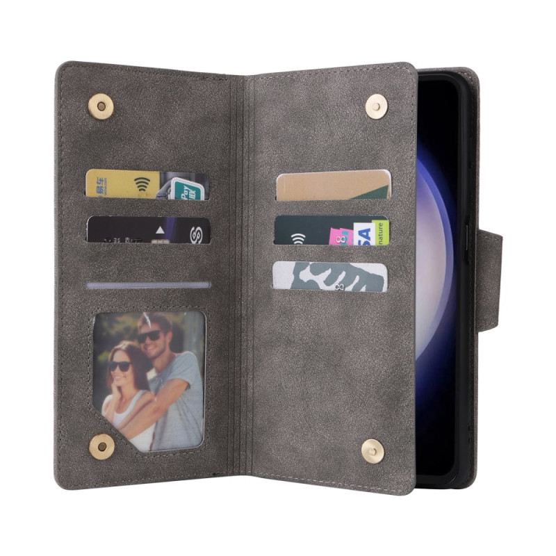 Bőrtok Samsung Galaxy S25 Fe Cipzáras Pénztárca