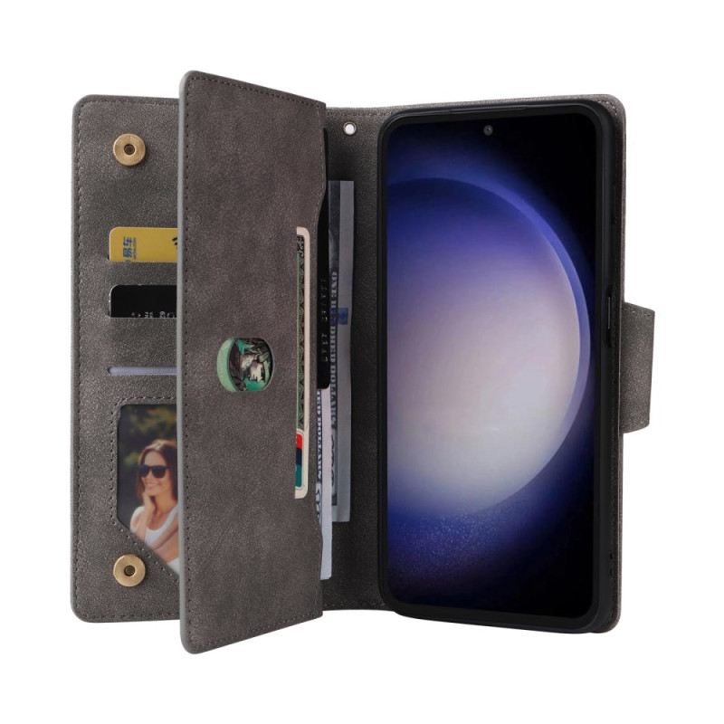 Bőrtok Samsung Galaxy S25 Fe Cipzáras Pénztárca