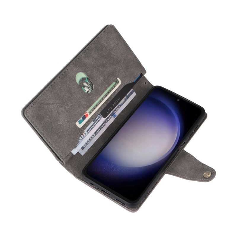 Bőrtok Samsung Galaxy S25 Fe Cipzáras Pénztárca