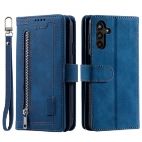 Bőrtok Samsung Galaxy S25 Fe Kártyatartó Cipzárral